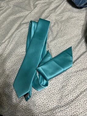 Satin Teal Pocket Square for Men